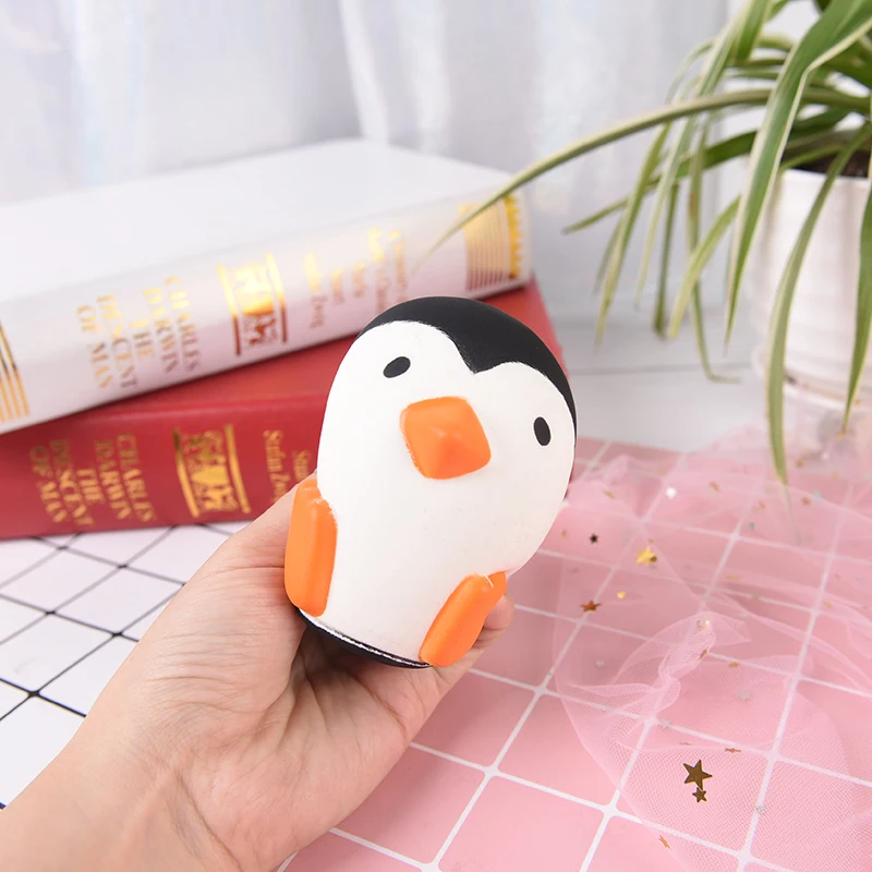 12cm Kawaii Animals Penguin Autism Mood Squeeze Relief Ball Health Care Braces Supports Anti Stress Face Reliever Hand Massage