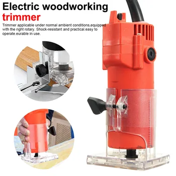 

1pcs Electric Trimmer Wood Tool 220V 110V 1300W Wood Laminate Router 30000rpm Trimming Carving Milling Machine For Woodworking