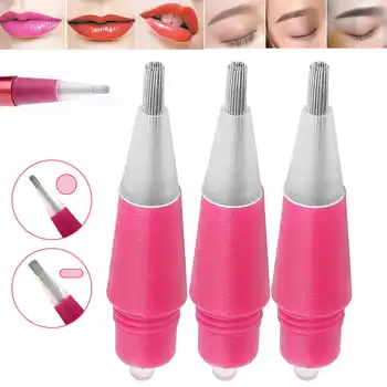

3pcs Professional 108 Needles Microblading Needles Fast Coloring Semi-Permanent Eyebrow Lip Tattoo Needle for Manual Tattoo Pen