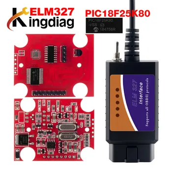 

ELM327 v1.5 USB with switch code Scanner usb HS CAN and MS CAN & elm327 obd2 V2.1 WIFI elm 327 with FTDI RS232+PIC18F25K80 chip