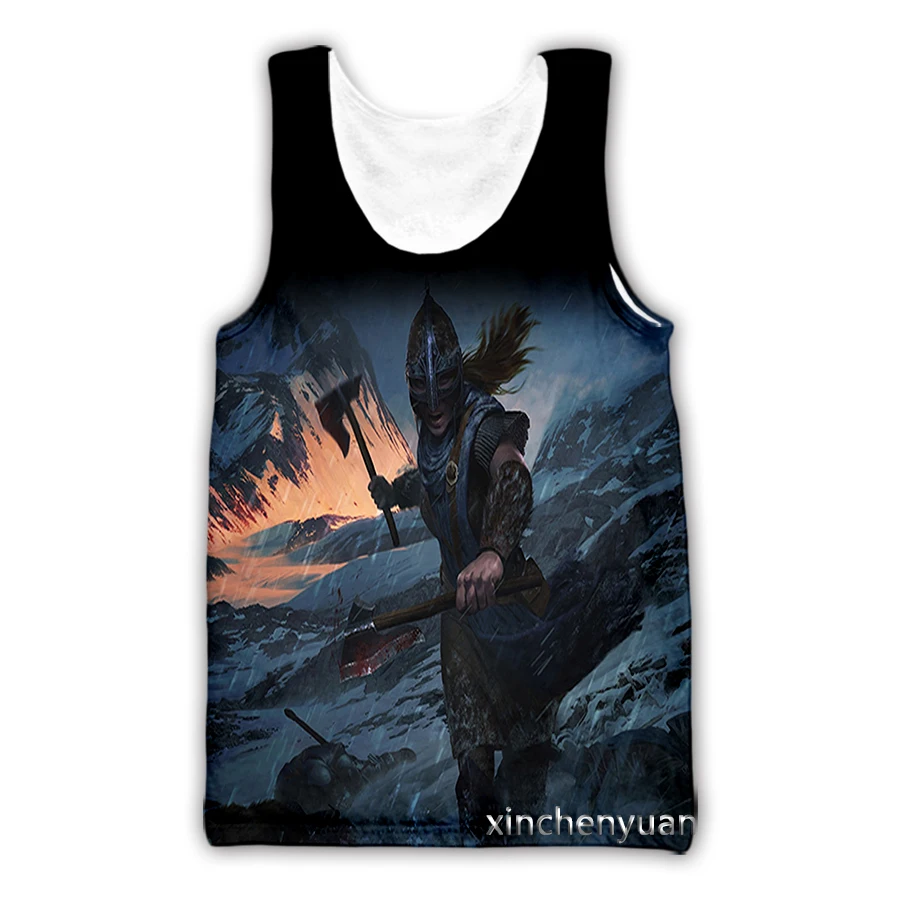 Xinchenyuan The Elder свитки V SKYRIM повседневная майка с 3D принтом летняя уличная одежда