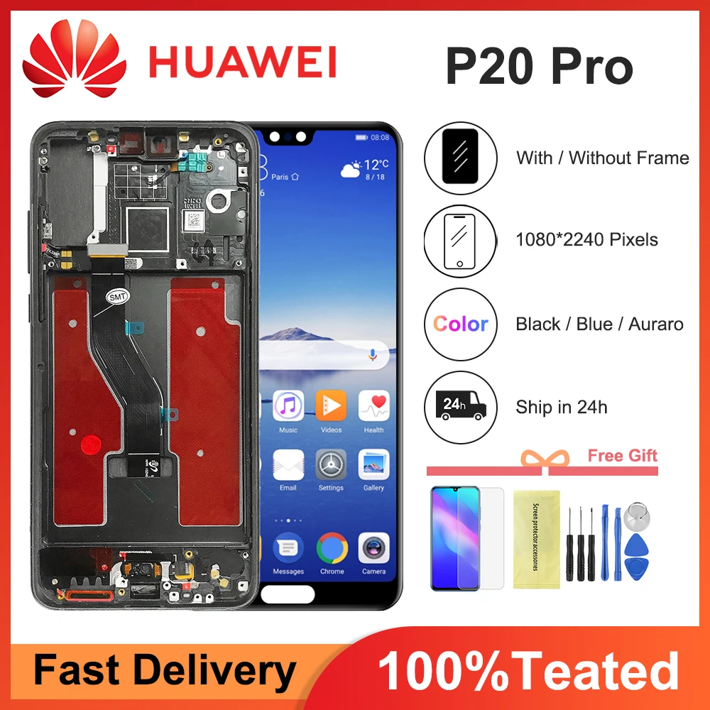 100% Original 6.1'' Display for Huawei P20 Pro LCD Touch Screen Digitizer Assembly CLT-L09 CLT-L29 CLT-AL01 Replacement Repair |