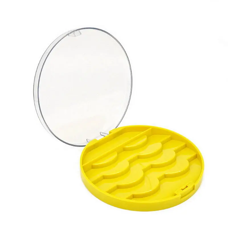 Yellow Коробка для ресниц из прозрачного пластика, 4 пары упаковочных коробок для девушек и женщин, V9-Drop - Цвет: Yellow