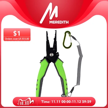 BEST PRICE ❤️ MEREDITH Multifunctional Aluminum Alloy Fishing Pliers Split Ring Cutter Fishing Holder Tackle with Sheath&Retractable Tether - discount item 40% OFF Sports & Entertainment
