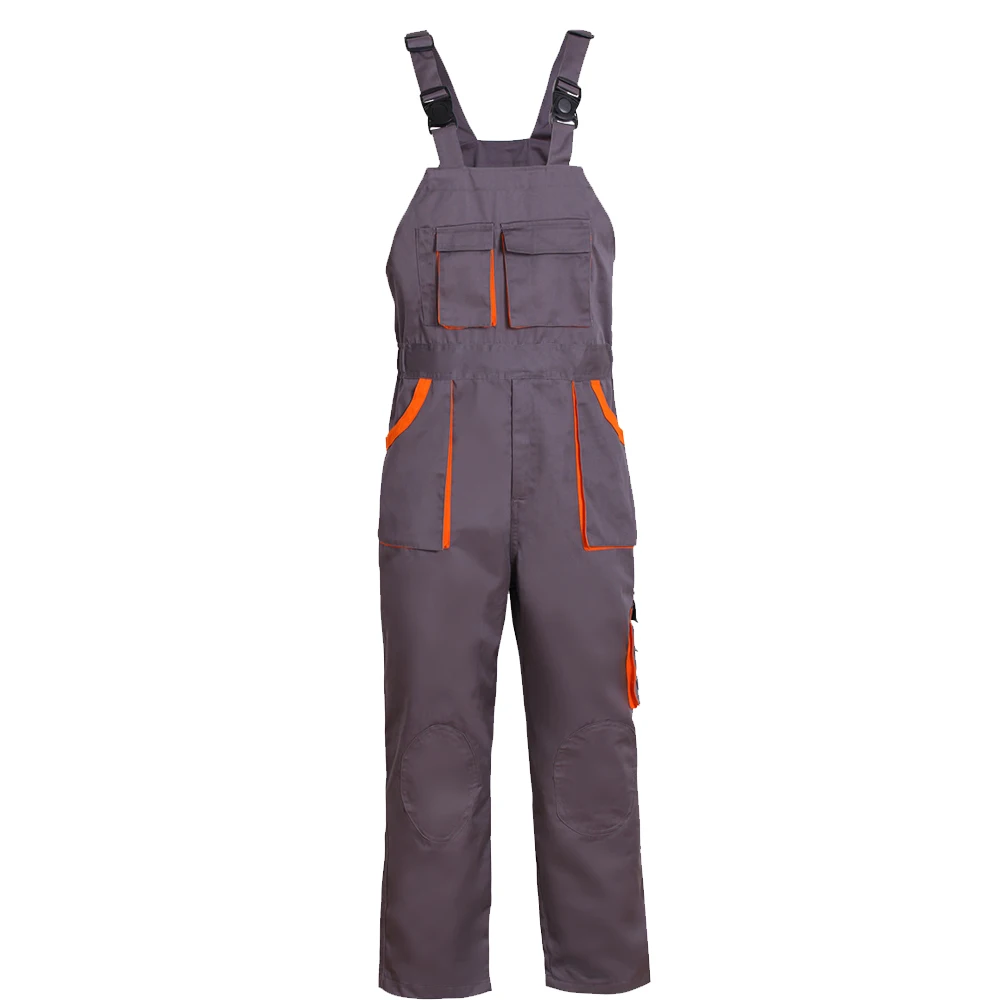 Men&rsquo;s work bib and brace overall with pockets carpenters work overall workwear work coverall suit