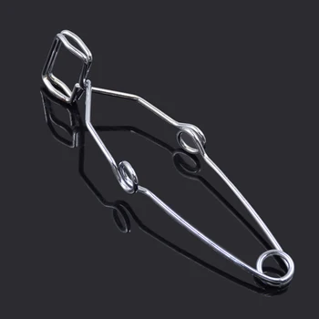 

New Clamp Heating Glass Tube Tongs Supplies Lab Test Tube Holder Sprung Tool Large Iron Chrome Steel Wire Test Tube Clamp