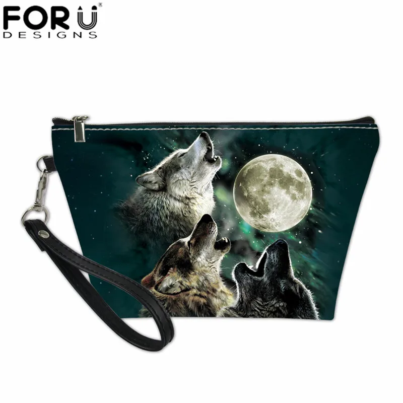 FORUDESIGNS/косметички для макияжа для женщин с принтом волка, косметички женский макияж, сумка для туалетных принадлежностей, многофункциональная сумочка - Цвет: Z1891Z8