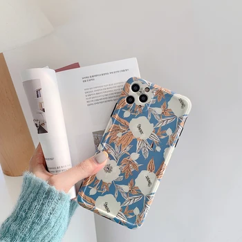 

Luxury classic full screen case for iPhone 11 Pro XS Max XR 7 8 plus fashion high end retro floral silicone