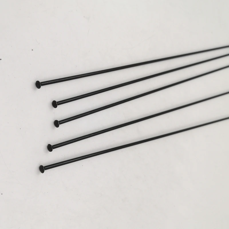 16 Pieces A Lot 15 Gauge Diameter 1.8mm Spokes Black Color 304 Stainless Steel Straight Pull Mountain Bike Spokes With Caps