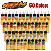 50 шт. набор чернил для татуировки 1 унции 30 мл/бутылка пигментные чернила для татуировки набор для тату Макияж Красота кожа тело искусство Перманентный макияж инструменты