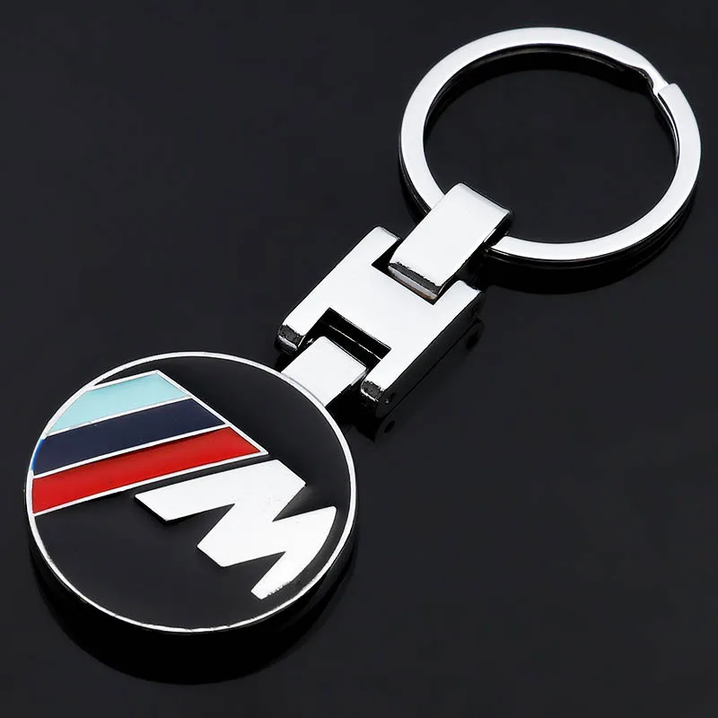 M трехцветный спортивный стандартный логотип автомобильный, металл брелок подвеска