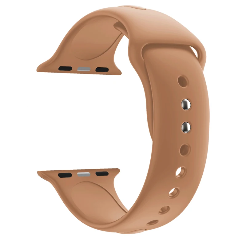 Walnut Мягкий силиконовый спортивный ремешок для Apple Watch 4 3 2 1 38 мм 42 мм ремешки резиновый ремешок для часов Apple Iwatch series 4 40 мм 44 мм - Цвет ремешка: Walnut