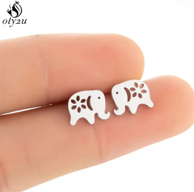 Lovely Stainless Steel Cat Earrings for Women Children Jewelry Trendy Cute Animal Dog Paw Stud Earrings Girls Birthday Gifts 278