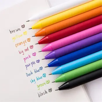 

Black/Colored Ink Retractable Gel Pens Set for Kids Adult Coloring 0.5mm Extra Fine Point Cute Stationery