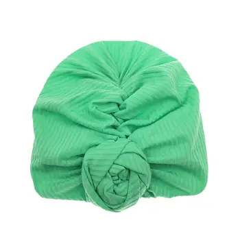 

20Pcs/Lot Flower Topknot Baby Turban Hat Striped Solid Children's Cap Newborn Baby Boy Girl Beanie Fashion Hair Accessories