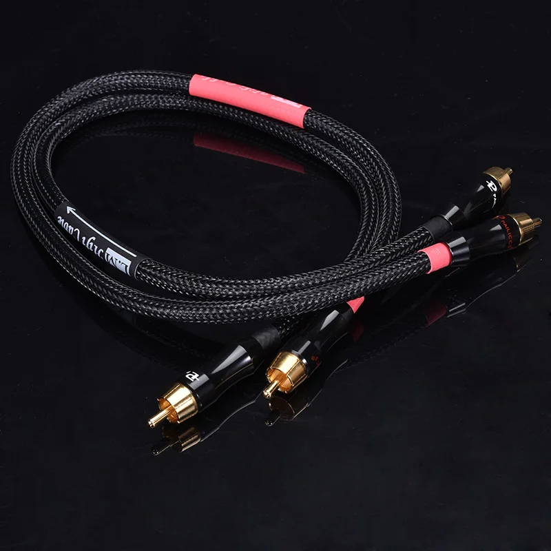 2 шт. 4N бескислородные медные RCA разъемы аудио сигнальная линия усилитель