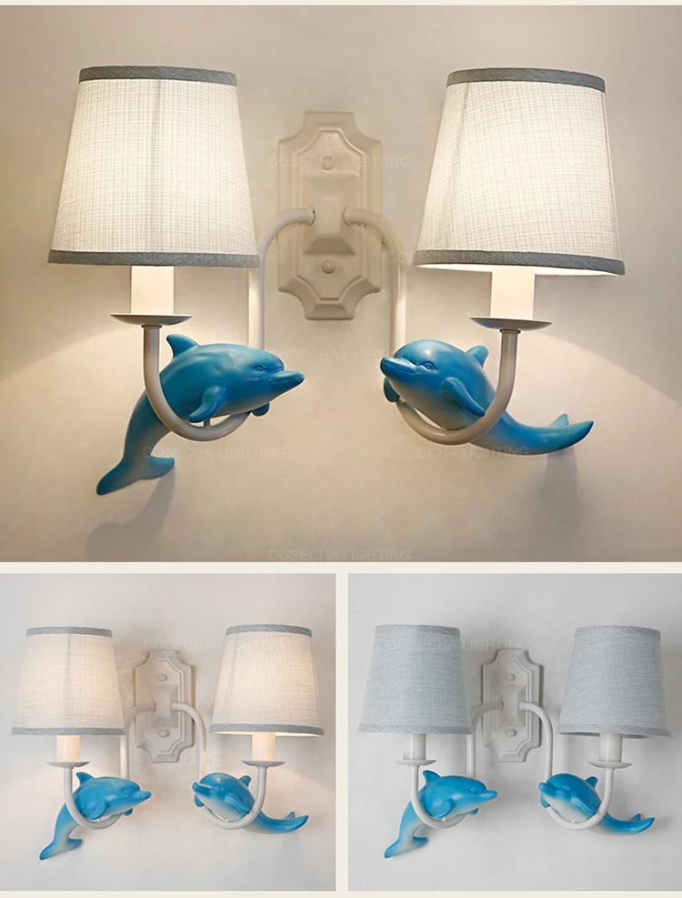 Cute Blue Wall Lamps For Babys Room