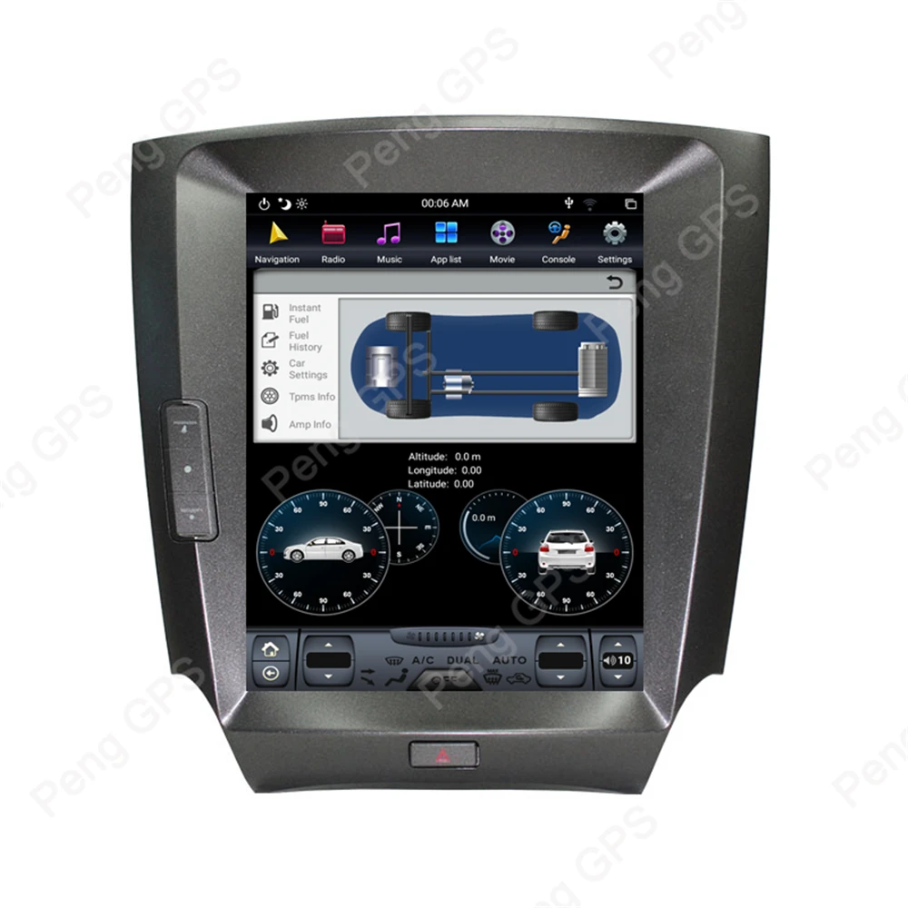 PX-6 Android 8,1 вертикальный экран gps навигация для LEXUS IS200 IS250 IS300 IS350 автомобильный стерео аудио плеер 1920*1080 6 ядерный блок