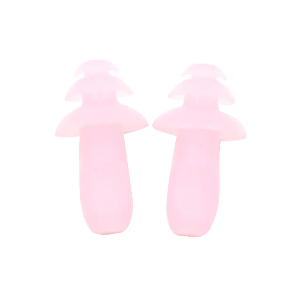 Pink 20PCS Soft Anti-Noise Ear Plug Sound Insulation Waterproof Silicone Swim Earplugs Ear Protection Earplugs Sleeping Plugs - Color: Pink