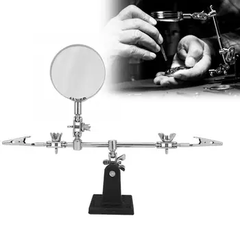 

Metal Jewelry Soldering Stand with 5X Magnifying Glass Jewelry Clip Third Hand Tool DIY Jewelry Welding Tool