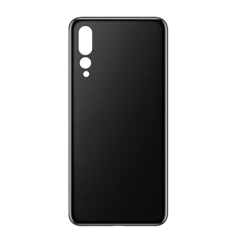 Для huawei P20 Pro Задняя стеклянная крышка батареи задняя дверь Корпус чехол панель для huawei P20 Pro Задняя стеклянная крышка с объективом камеры - Цвет: Black No Lens