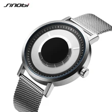 

Sinobi New Unique Rotate Creative Watch Men's Steel Mesh Band Quartz Wristwatches Sports Casual Blue Male Watches Reloj Hombre