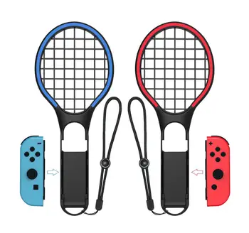 

1 Pair Tennis Racket Racquet Motion Sensing Game Accessory for Nintend Switch Joy-Con Controller Game Mario Tennis for NS