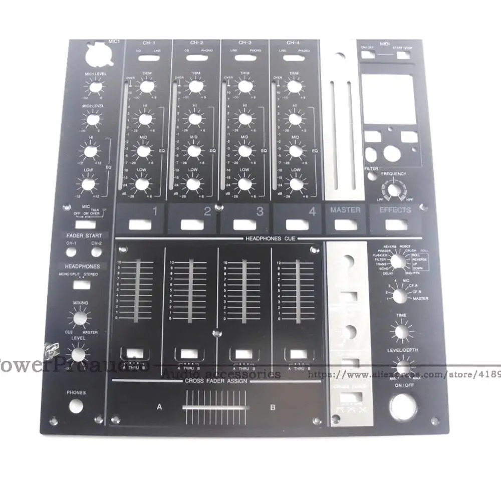 DNB1153 DNB1155 Metal Control Panel Black Faceplate For Pioneer DJM-700-K