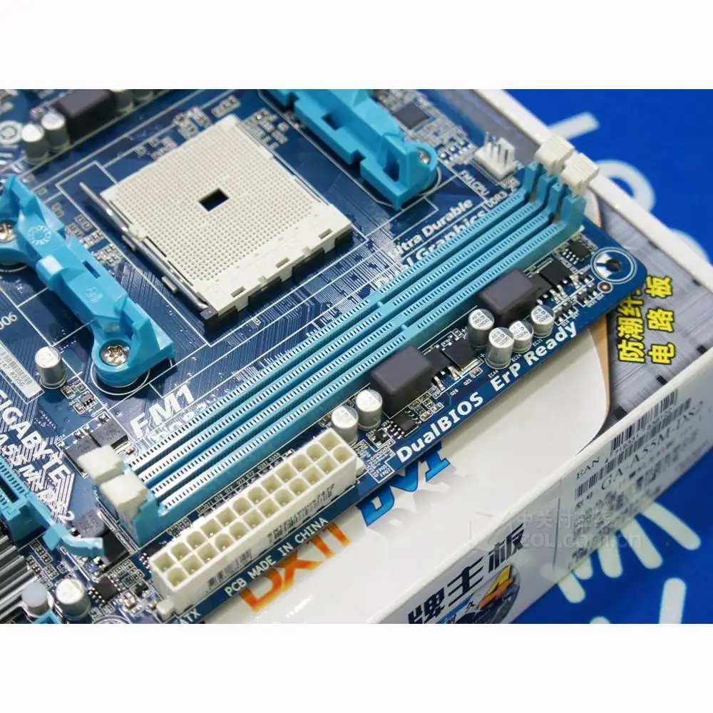 Материнская плата Gigabyte Socket FM1 для AMD A55 оригинальная десктопная материнская DDR3