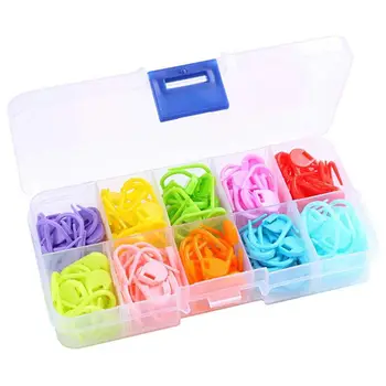 

140 Pieces Assorted Color Crochet Locking Stitch Markers Knitting Stitch Counter Needle Clip with Storage Case,10 Colors