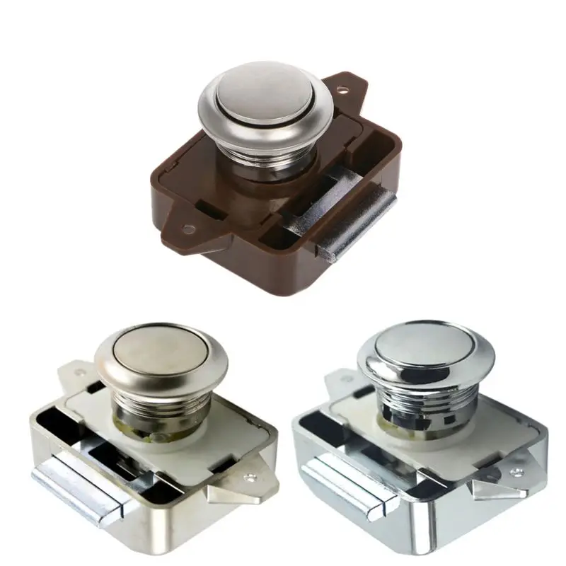 

1 Pc Car Push Lock RV Caravan Boat Motor Home Cabinet Drawer Latch Button Locks For Furniture Hardware Accessories