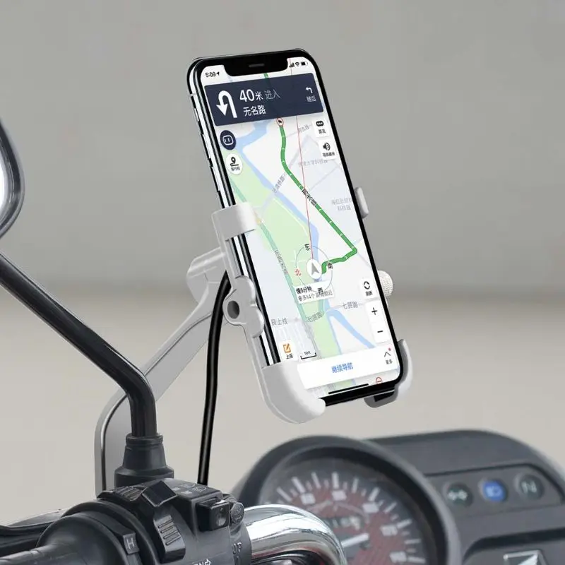 Алюминиевый сплав 12V QC 3,0 USB быстрая зарядка держатель мобильного телефона Подставка для 4,3-7 дюймов смартфона