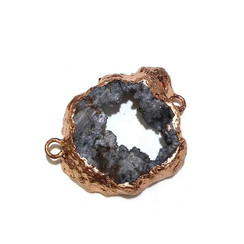 Кристалл натуральный камень кулон разъемы нерегулярные DIY для ожерелья или ювелирных изделий - Окраска металла: 1