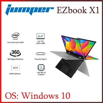 

Jumper EZbook X1 1.6 inch IPS Multi Touch Display laptop Apollo Lake N3350 notebook ultrabook 4GB DDR4 64GB eMMC128GB SSD Metal