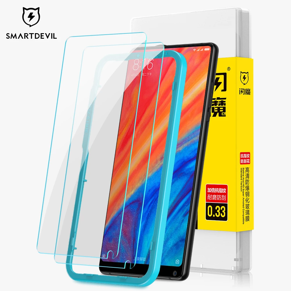 Защитное стекло SmartDevil для Xiaomi MI Mix 3 закаленное Mi 2/2S защита от отпечатков пальцев |