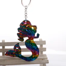 Светоотражающая яркая поверхность Русалка Брелок с хвостиком подвеска автомобиль сумка кулон блесток Русалка поперечная граница Лидер продаж