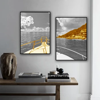 

Poster Canvas Painting HD Wall Art Pictures 2 Piece Venice Water City Boat Light Landscape Modern Printing Type Modular Decor