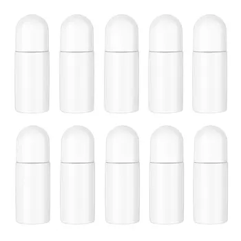 

healifty 10pcs 50ML Plastic Roller Bottles for Essential Oils Empty Refillable Roll on Bottles Reusable Leak-Proof DIY Deodorant