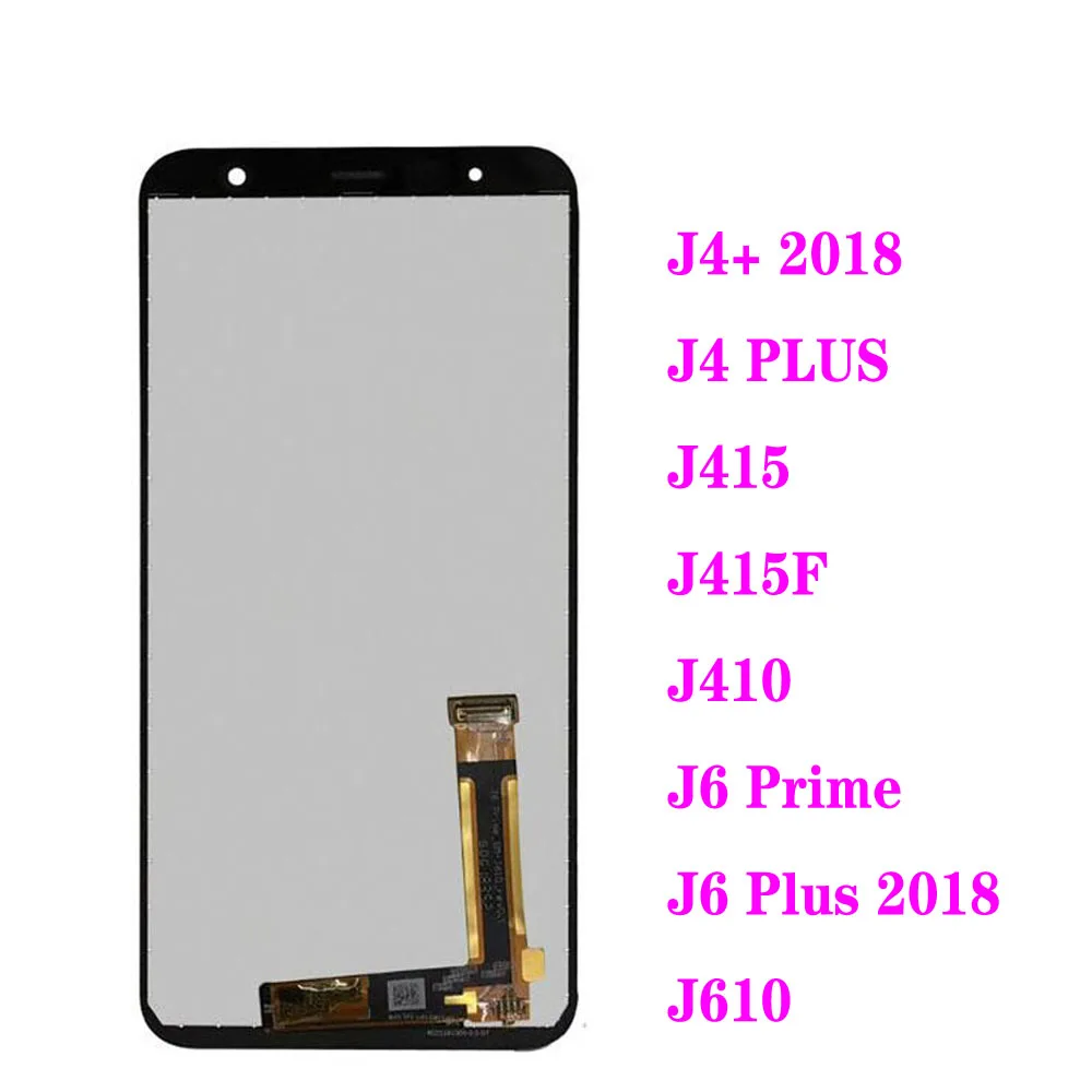 For Samsung Galaxy J4+ 2018 J4 Plus J415 J415F J410 J6 Prime J6 Plus 2018 J610 LCD Display Touch Screen J4 2018 J400 Lcd