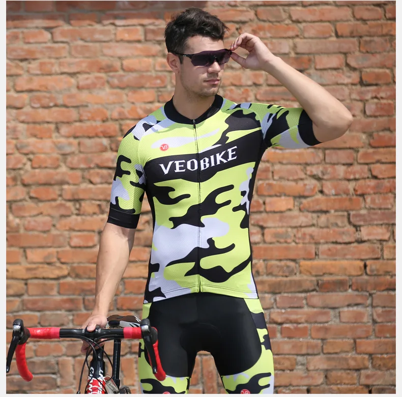 Top Quality Short Sleeve Cycling Jersey Sets Ropa Ciclismo Hombre Bicycle Uniform Quick-dry Bike Clothing MTB Cycle Clothes
