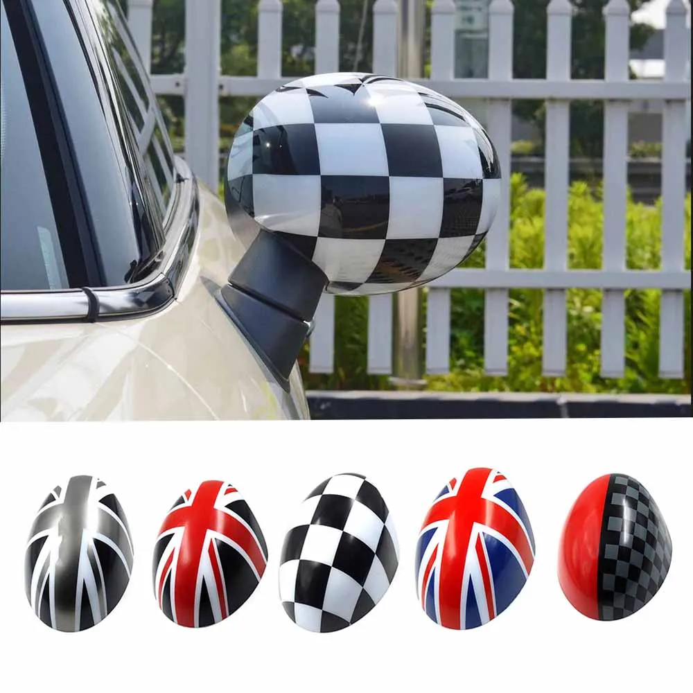 Зеркальные чехлы из углеродного волокна для двери заднего вида Наклейка Mini Cooper