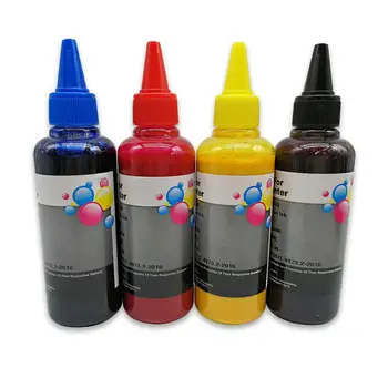 

4x100ml Pigment INK For For Epson WorkForce WF-3620DWF WF-3640DTWF WF-7110DTW WF-7610DWF WF-7620DTWF printer 4 bottles 27XL ink