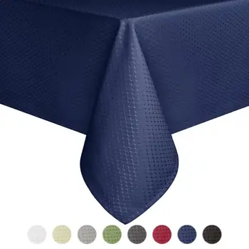 

Eforcurtain Comtemporary Rectangular Table Cover Waterproof Fabric Waffle Weave Tablecloth for Hotel Restaurant Home Kitchen