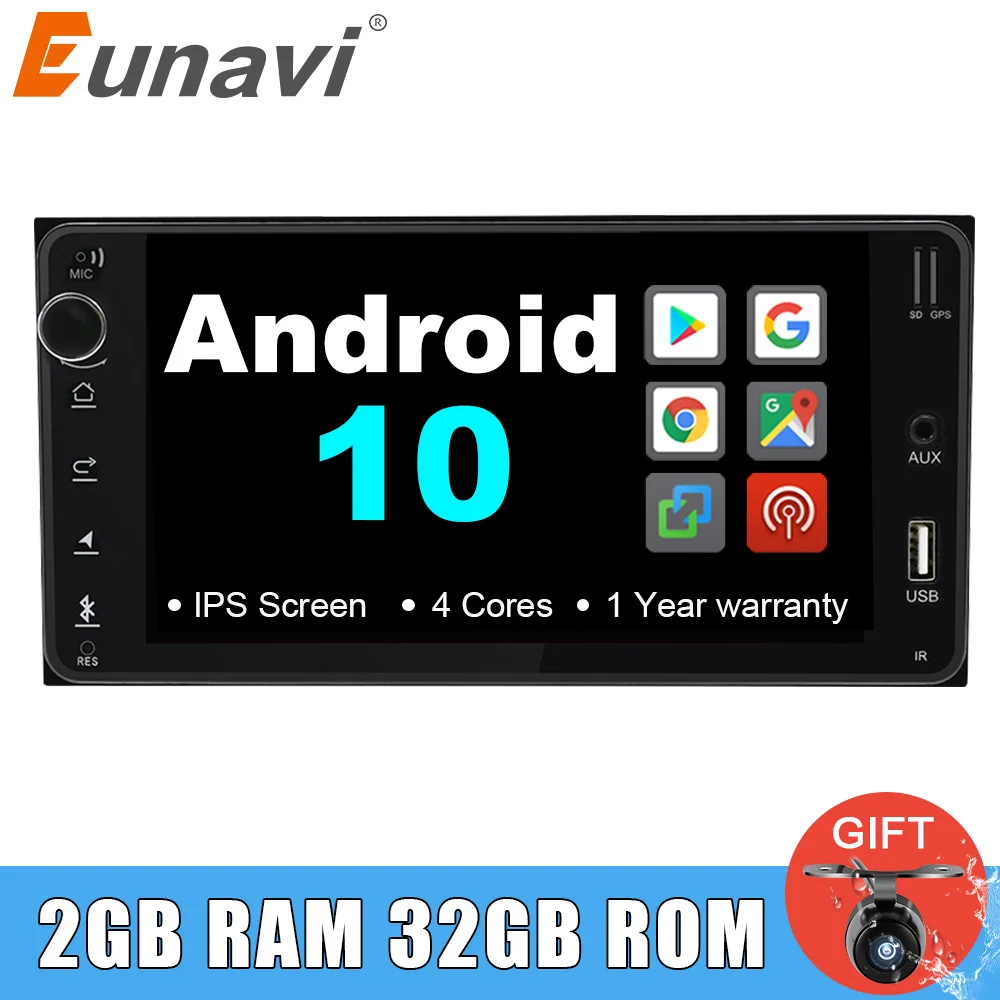 Eunavi 2 din Android 10 Автомобильный мультимедийный Радио Стерео gps для Toyota Hilux VIOS Old Camry Prado RAV4 Prado 2003-2008 IPS экран BT Eunavi 2 din Android 10 Автомобильный мультимедийный Радио Стерео gps для Toyota Hilux VIOS Old Camry Prado RAV4 Prado 2003-2008 IPS экран BT