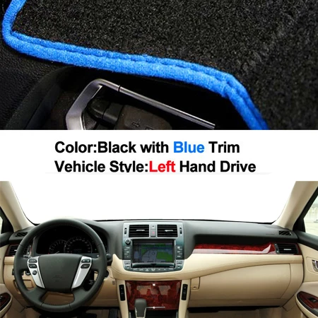 LHD Blue Автомобильная внутренняя панель приборов, покрытие, коврик, накидка, коврик, подушка, 2 слоя для Toyota Crown S200 2010 2011 2012 2013 LHD RHD - Название цвета: LHD Blue