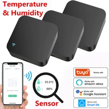 WIFI Temperature & Humidity Sensor + IR Remote Control Tuya APP Voice Control Infrared Smart Home Automation Alexa Google Home