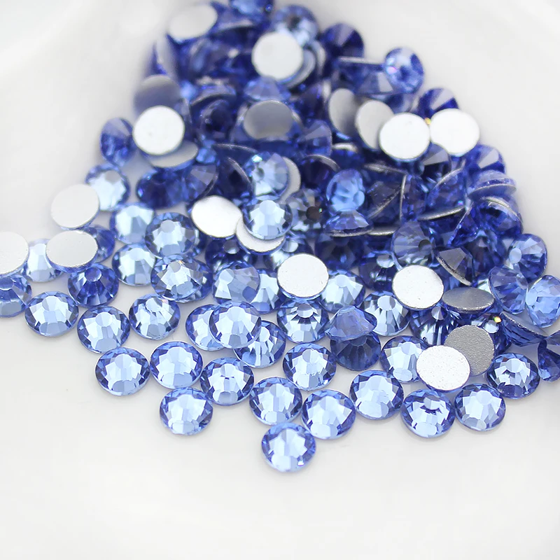 

Light blue All Size (288-1440pcs),Flat back Non Hot-fix Stone Glue on Nail Art Rhinestones,Boutique Clothing decoration