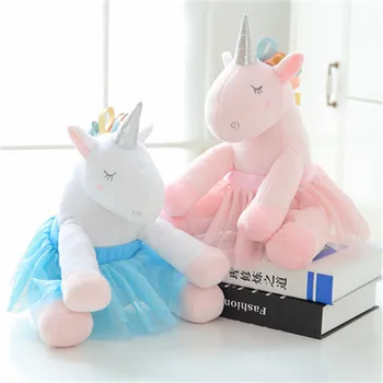 

2020 explosion models new unicorn doll plush toy rainbow pony pillow ballet skirt unicorn doll ragdoll child soothing gift coupl