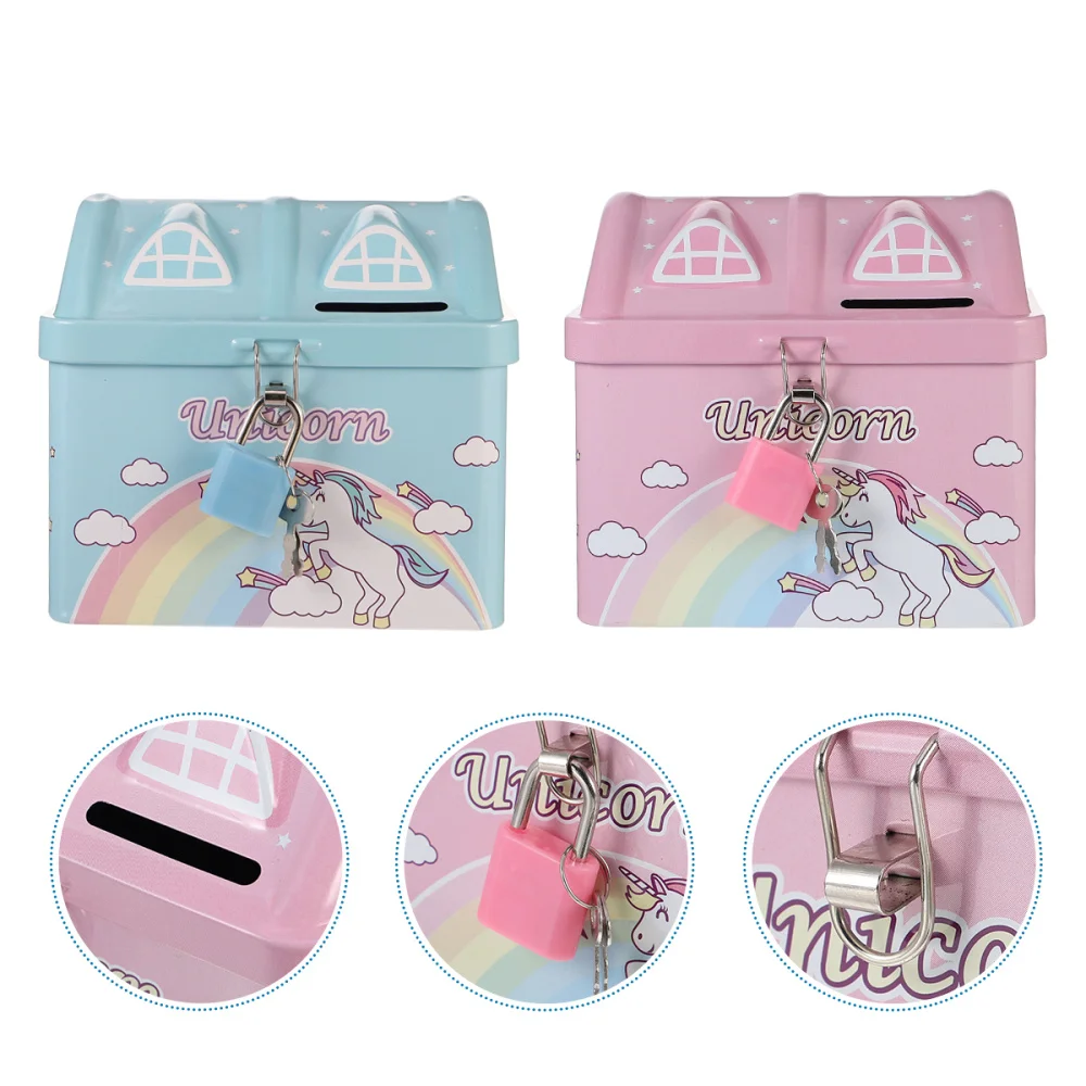 1Pc Unicorn Coin Bank Adorable Cartoon House Lovely Money Box Saving Pot for Kids Birthday Gift Christmas Party Accessories | Дом и сад