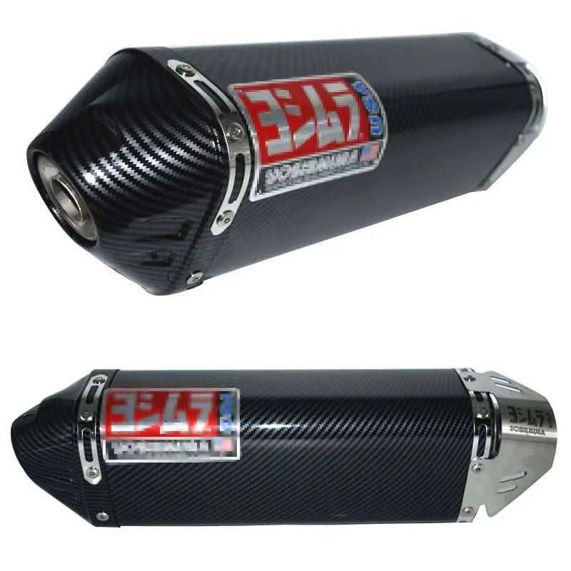 Мотоцикл Yoshimura глушитель трубы Echappement мотор escape yoshimura motoFor Kawasaki Yamaha Honda KTM z800 z1000 R6 - Цвет: BLACK